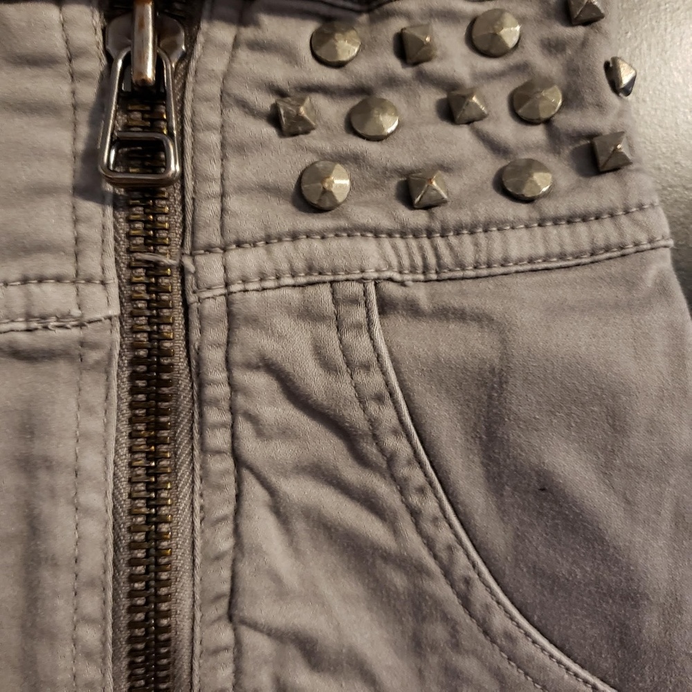 Zara Studded Zippered Mini Skirt - Picture 3 of 4